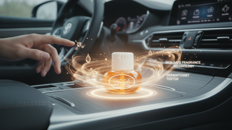 Iikosa Cosmetics skin-safe fragrance technology used in premium car fresheners